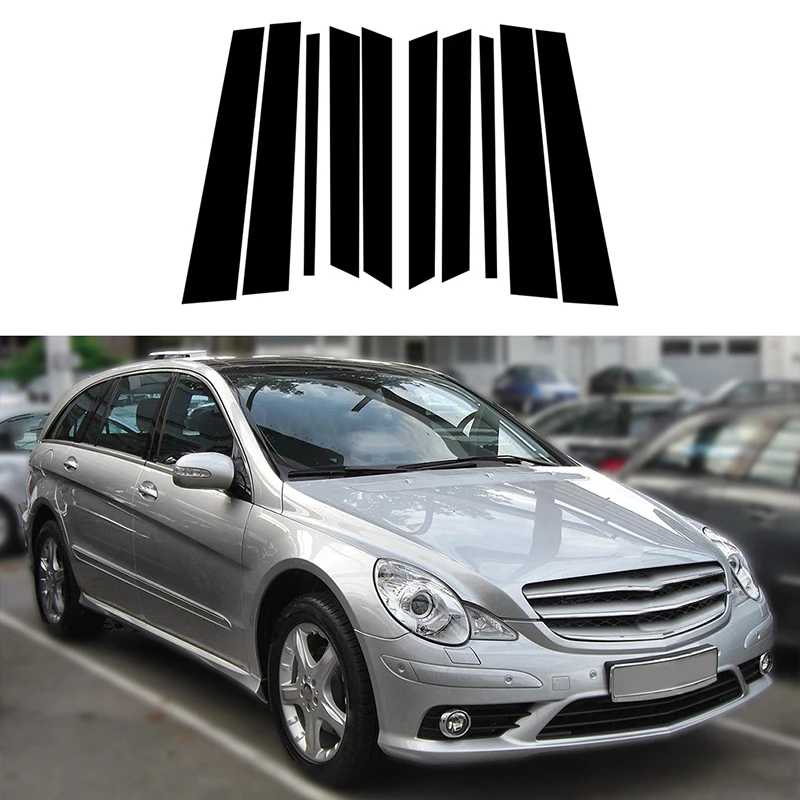 

Car Polished Pillar Posts Door Window Trim Cover Moulding Stickers For Mercedes-Benz R-Class W251 2006 2007 2008-2013
