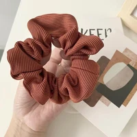 new 1pcs lady hair scrunchies ring elastic pure color corduroy sports dance scrunchies hair bands knitted hair rope hair ties