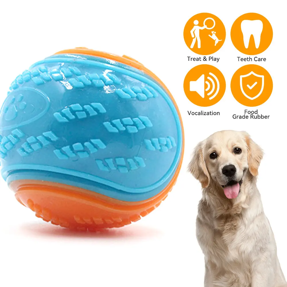 Dog Training Supply Bite-resistant Pet Dog Toy Rubber Ball Beef-flavored Elastic Ball To Prevent Dog From Destroying Things