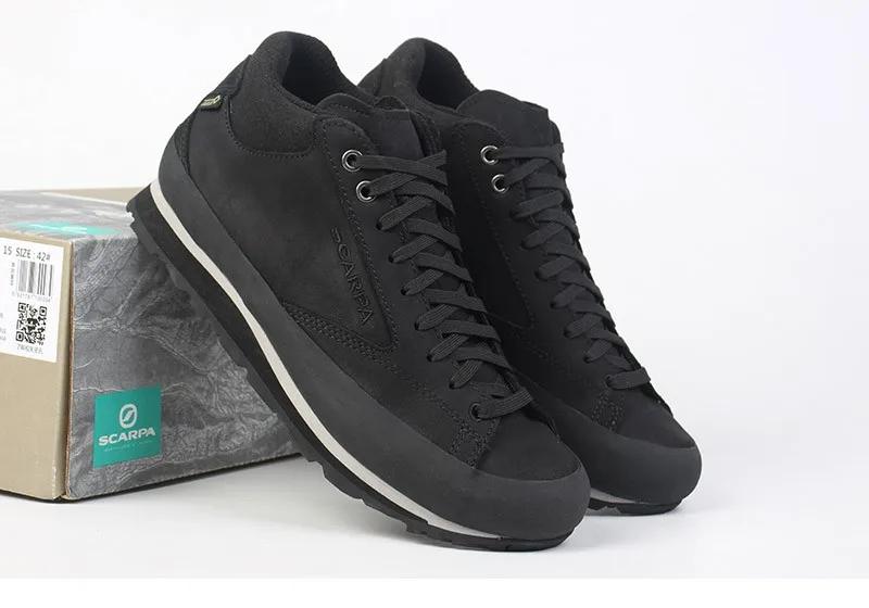 Men`s Genuine leather GTX  Waterproof anti-slip hiking walking shoes mens casual sports flat trekking climbing shoes