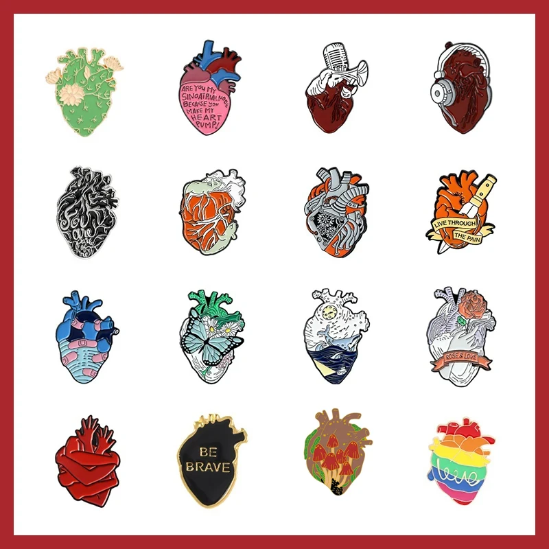 Металлические броши с эмалью для врачей медсестер пар