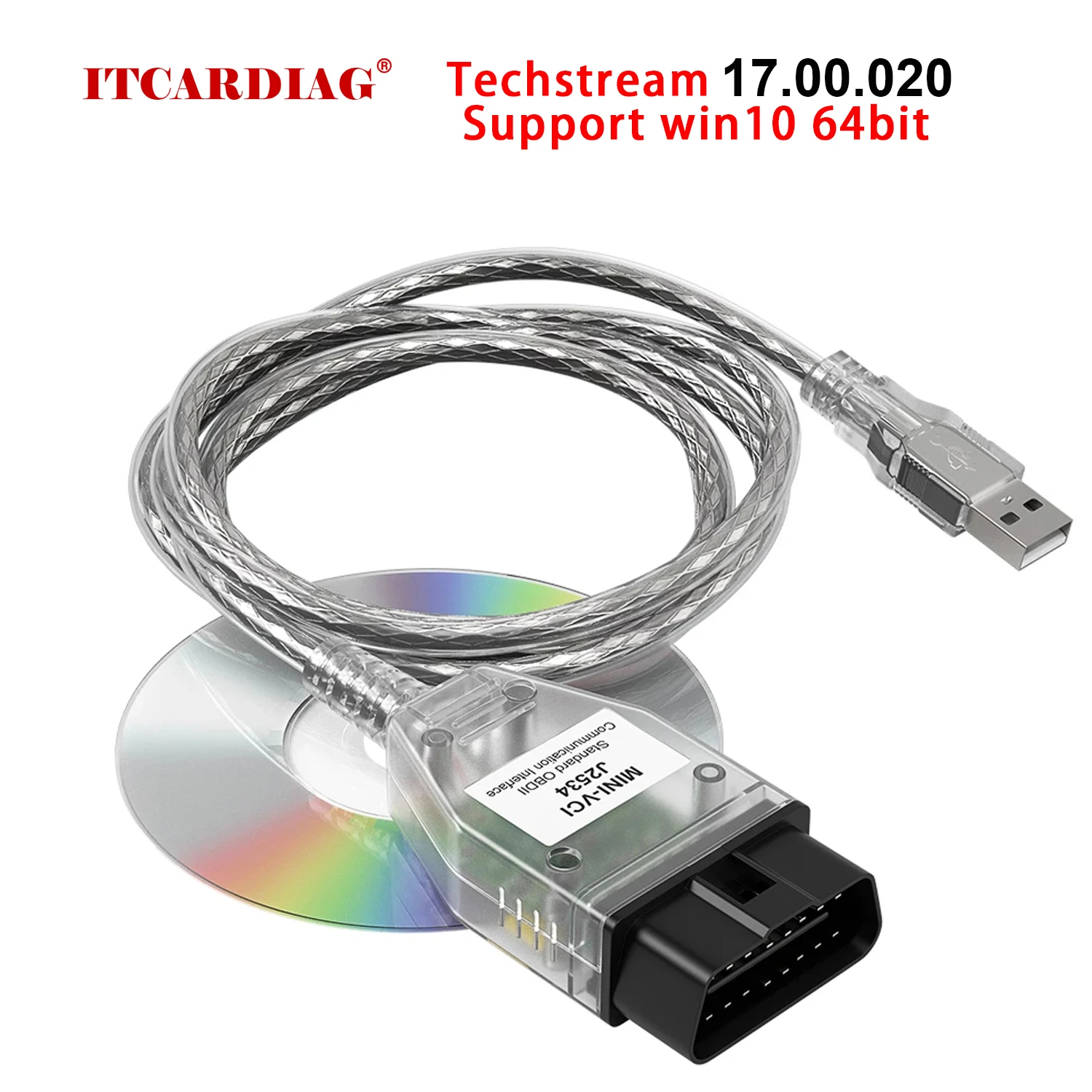 

V17.00.020 MINI VCI For TOYOTA TIS Techstream Mini vci FTDI FT232RL Chip J2534 OBD2 Car Diagnostic Cable Until 2023 Years