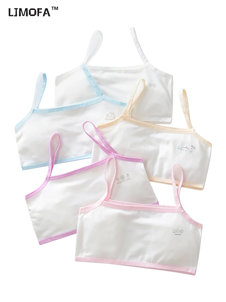 LHMOFA Тренировочные бюстгальтеры для девочек-подростков тонкое хлопковое нижнее