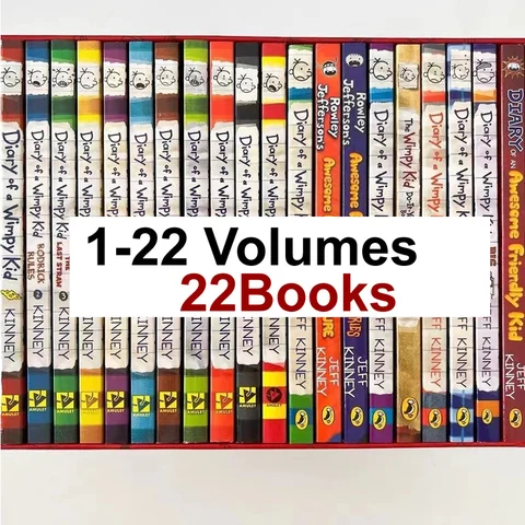 Набор из семь или девять, 1-7/8-16/1-22, дневник Wimpy для детей, английская книга, дневник Wimpy Kid в коробке, детская книжка-фантастика