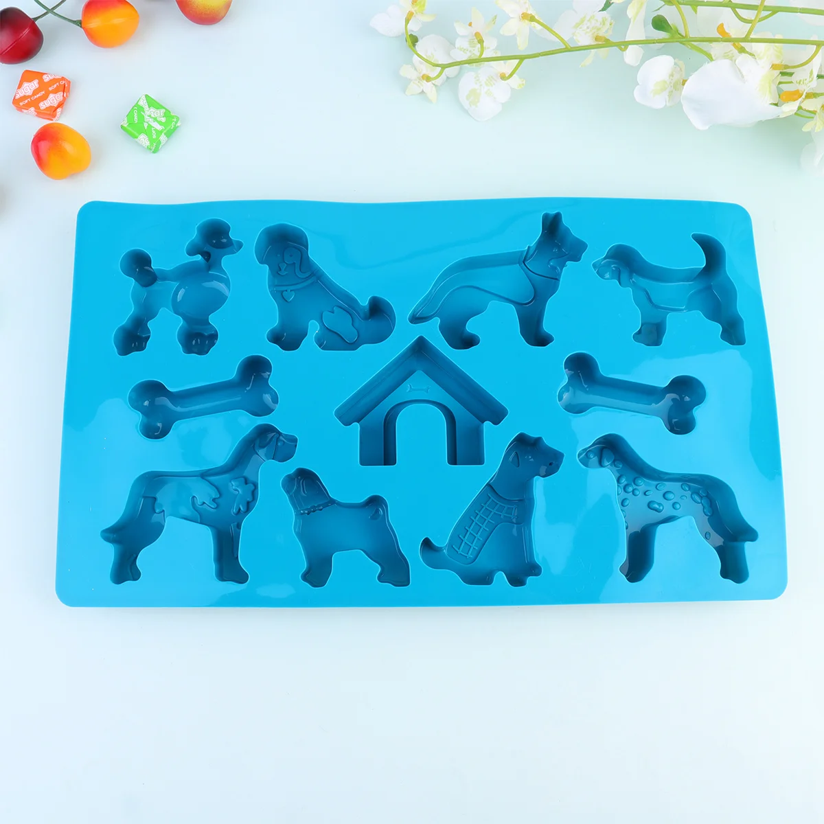 

Silicone Loaf Pan Dog Cookie Baking Molds Silicone Gummy Molds Baking Candy Mold Cookie Tray Biscuit Bone Mold Jelly