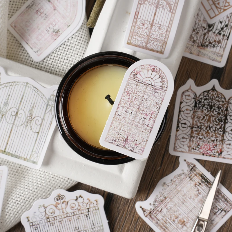 46 шт. мини-коробка упакованные наклейки ретро романтические цветочные окна