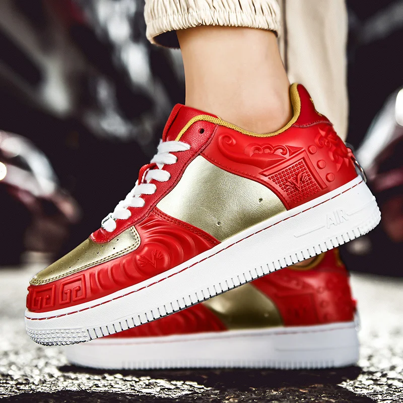 AF1 Skateboard Shoes Trending Breathable Male Shoes Comfortable Lace-up Casual Shoes Sneakers Man Zapatos Hombre 39-46