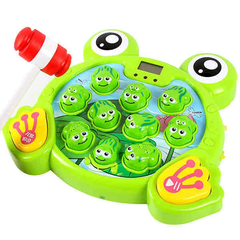 Electric Frog Game Machine Whack-a-mole Toy Puzzle Early Education Parent-child Interactive Leisure Percussion Competition Toys