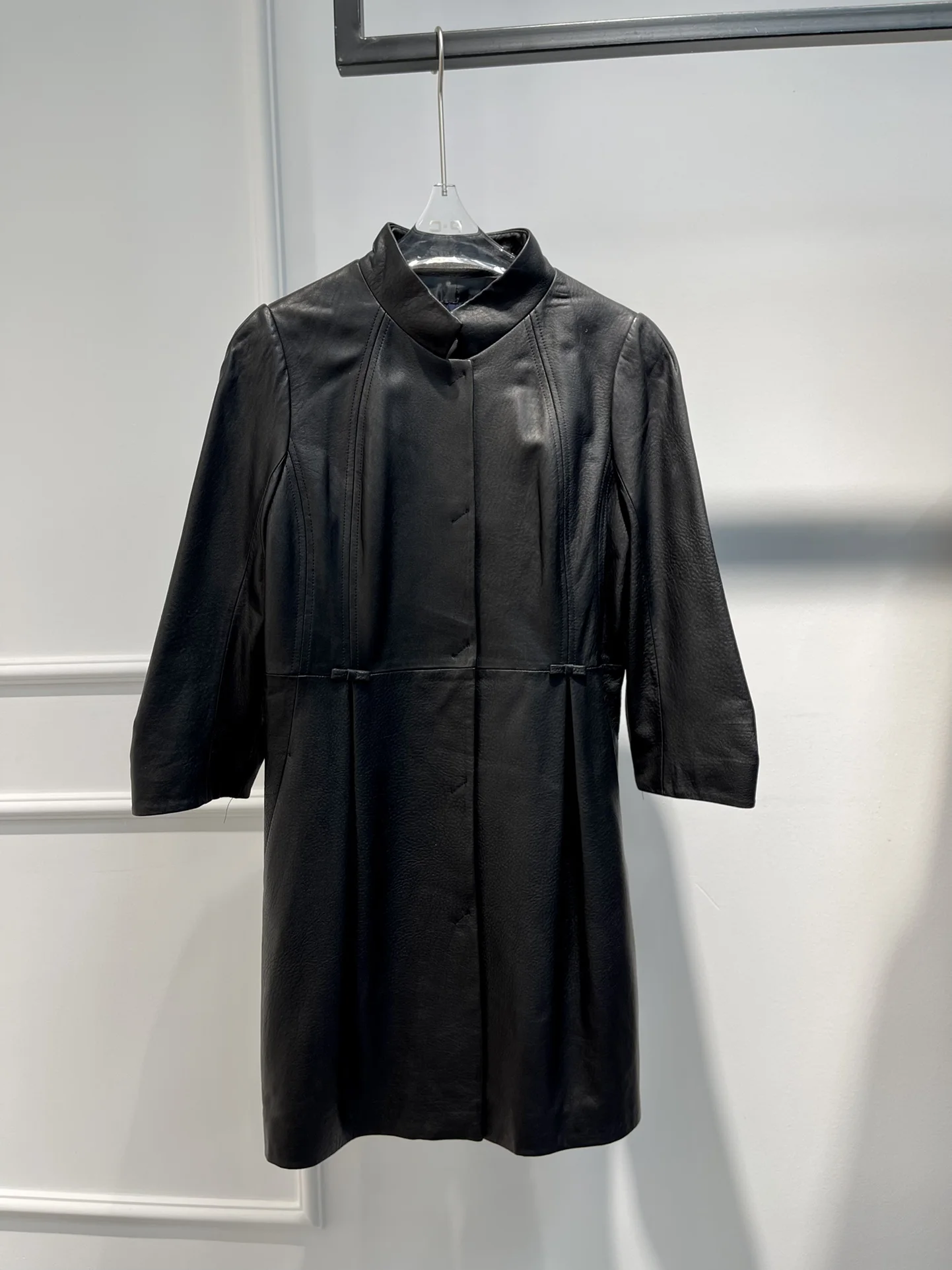 Enlarge 2022 Hot Sale Long Leather Jacket Top Quality Sheepskin Fashion Unisex Basics Coat Fast Delivery