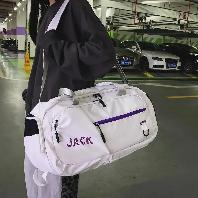 Fashion Gym Bags Waterproof Sports Fitness Travel Handbag for Man Woman Backpack Outdoor Training Yoga Bag with Shoe Compartment