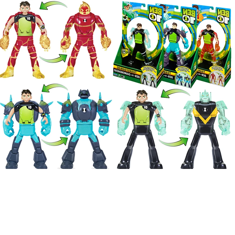 

Genuine BEN10 Action Figures Omnitrix Headblast Diamondhead Ben Tennyson Movable Joints PVC Model Toys Collection Decoration