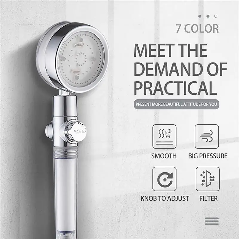 

Plastic Shower Head Automatic LED 360 Degree Rotary Color Changing Sprayer Hand-shower Indoor Hotel Showerhead Accessories