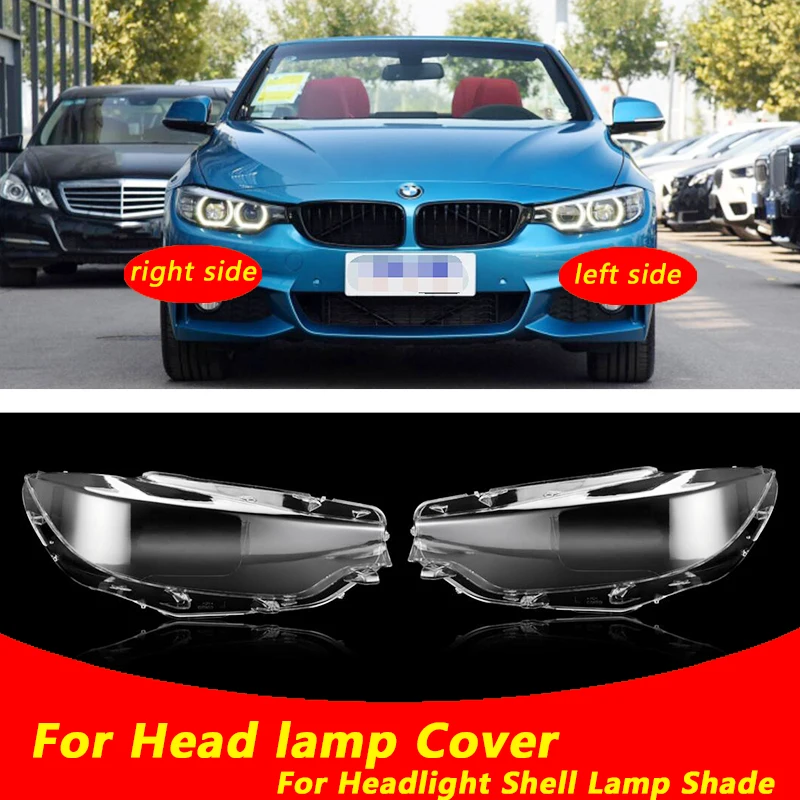 

Use For BMW F32 F36 2017-2020 F33 4 series 425 Transparent Headlamp Cover Lamp Shade Front Headlight Shell Lampshade Lens shell