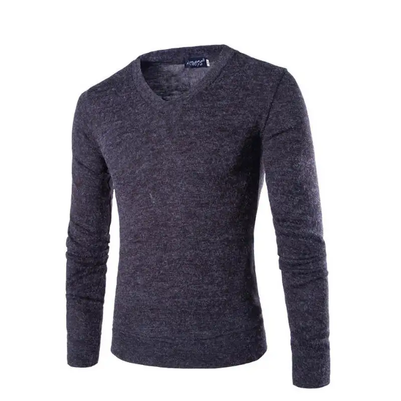 Varsanol Cotton Sweater Men Long Sleeve Pullovers Outwear Man V-Neck sweaters Tops Loose Solid Fit Knitting Clothing 7Colors New