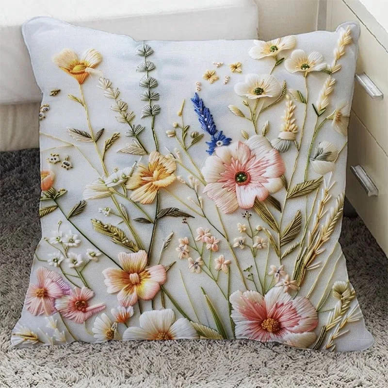 

Наволочка с цветочным принтом 40x40 см