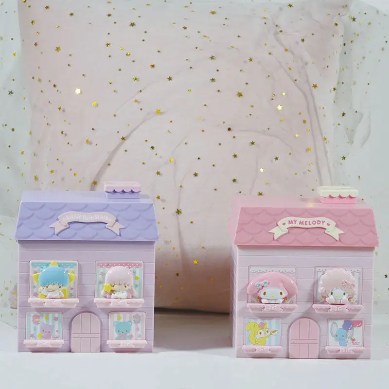 

Sanrio My Melody Kawaii мультфильм милый дом Настольный ювелирный ящик Органайзер аниме плюшевые игрушки для девочек детские игрушки подарок на день рождения