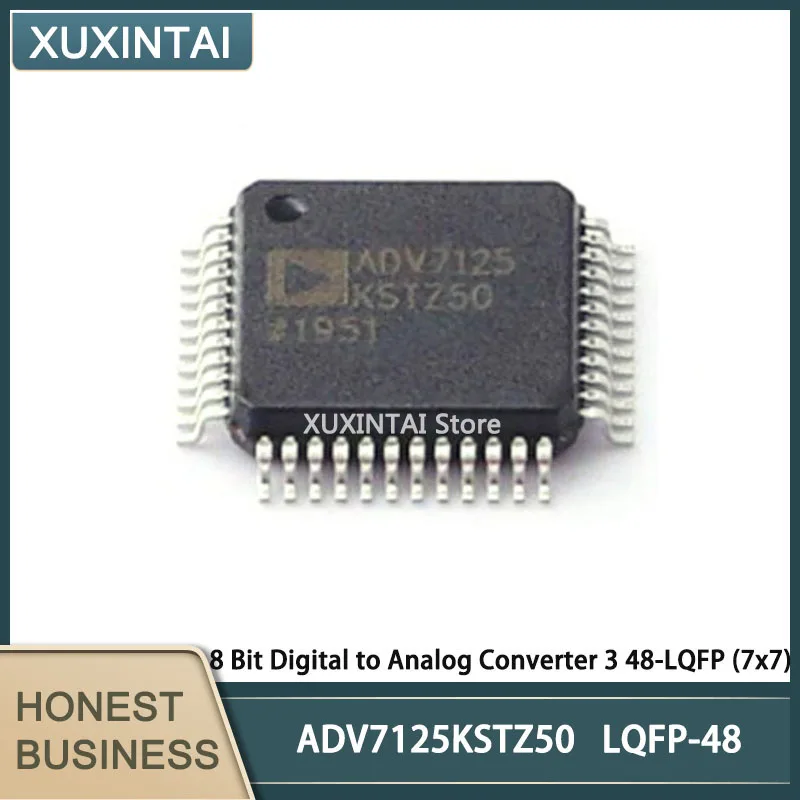 

5Pcs/Lot New Original ADV7125KSTZ50 ADV7125 8 Bit Digital to Analog Converter 3 48-LQFP (7x7)