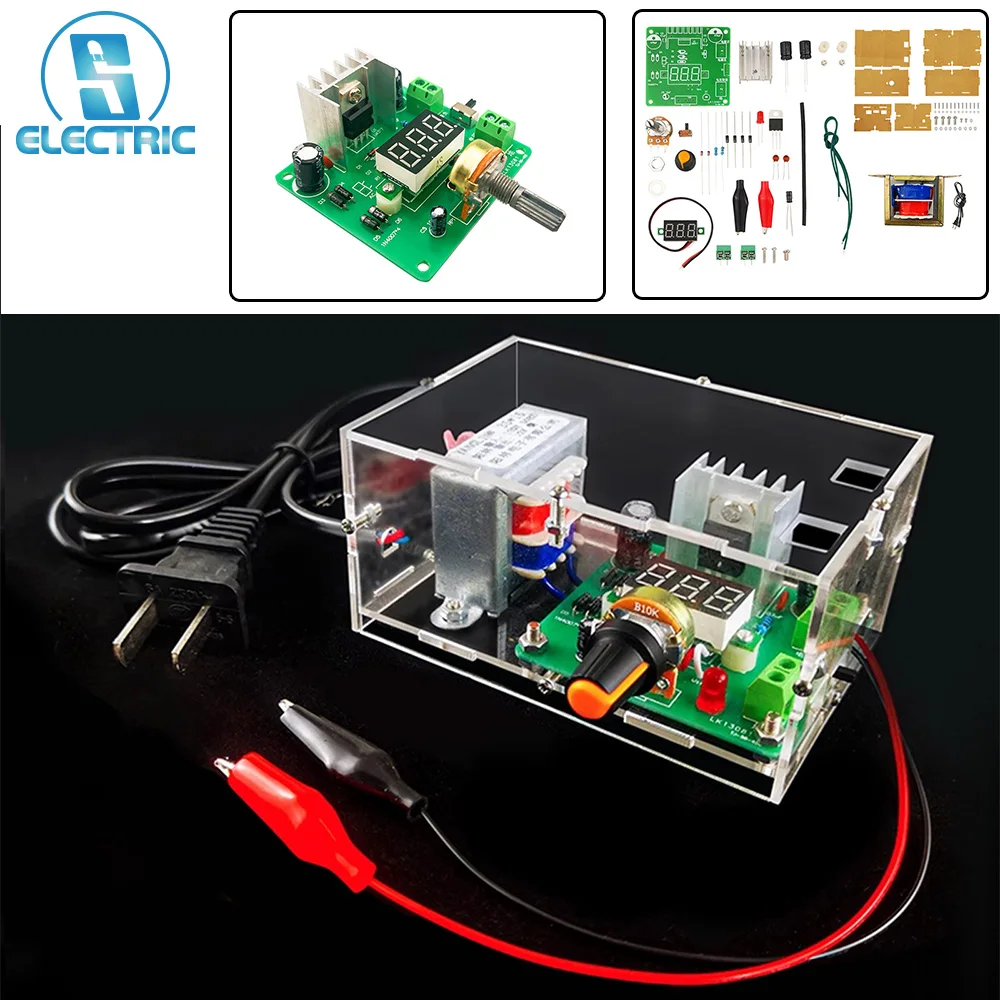 

Adjustable Voltage Regulator Step Down Power Supply Module LM317 DIY Soldering Practice Kit Electric With LED Meter Board