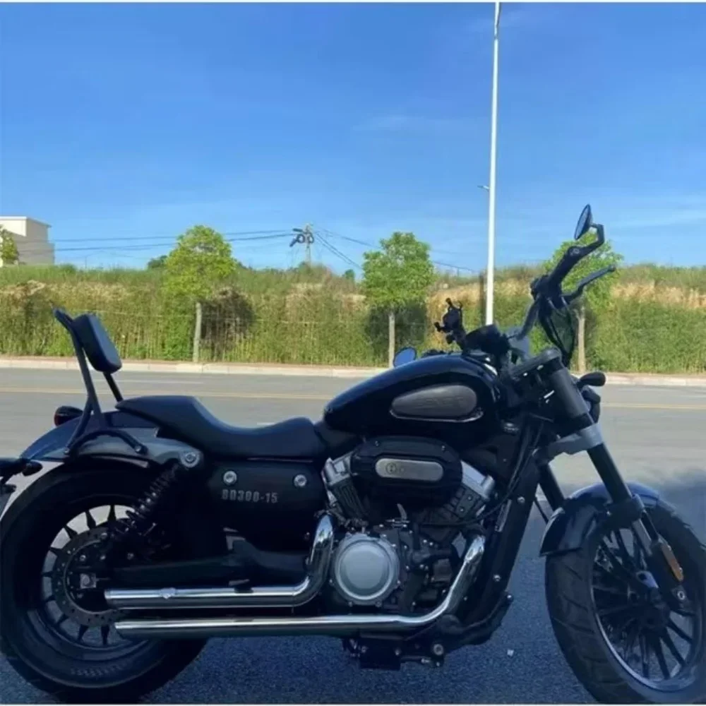 Ретро мотоциклетный глушитель правая боковая двойная трубка из нержавеющей