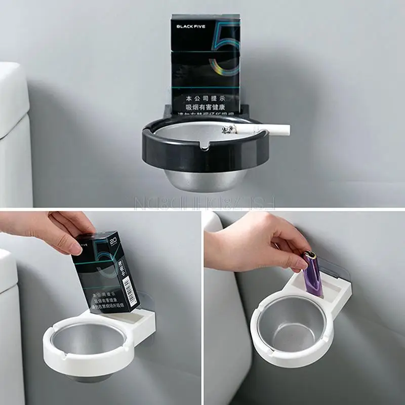 

Ashtray Wall Smoke Holders Storage Cup For Toilet Home Cigarette Tools case