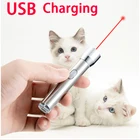 Забавная Лазерная игрушка для домашних животных, кошки, забавная красная точка, лазерная указка, лазерная указка, Интерактивная игрушка, светодиодная УФ-ламсветильник с USB-зарядкой