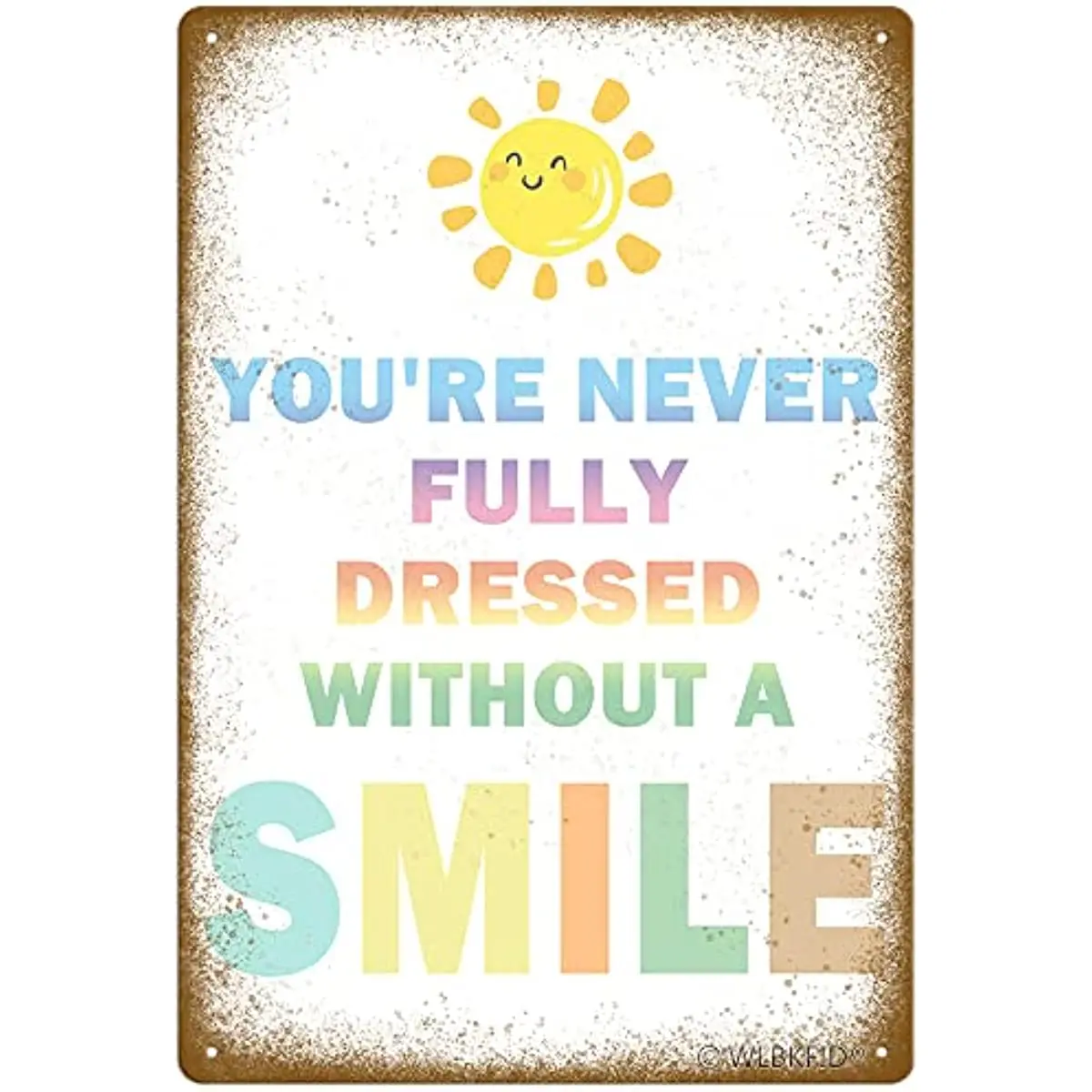 

New A Smile I Will Dream Big Funny Rainbow Font Decoration Iron Poster Painting Tin Sign Vintage Wall