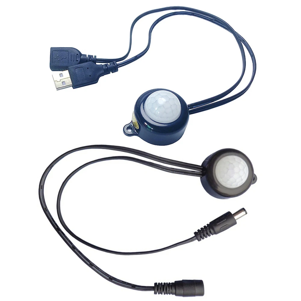 Фото PIR Body Sensing Switch DC/USB Plug DC5-24V 5A Мини Регулируемый автоматический PIR Инфракрасный датчик движения Детектор Светодиодная лента №2