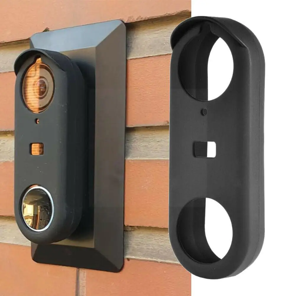 

Silicone Protective For Nest Hello Video Doorbell Uv Weather Resistant Waterproof Night Silica Cover For Nest H M5d8