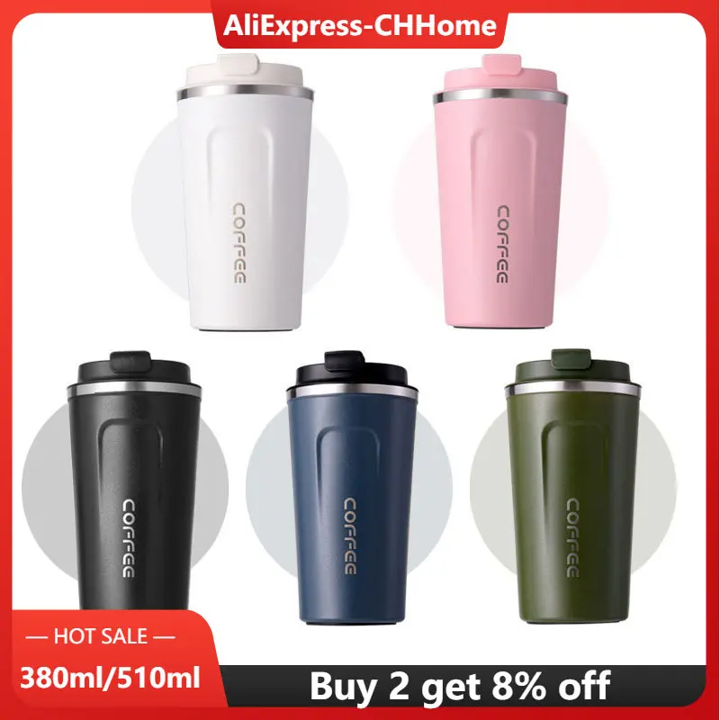 Travel Thermal Vacuum Flask Insulated Cup Thermos Water Bottle380/510ml Termos
