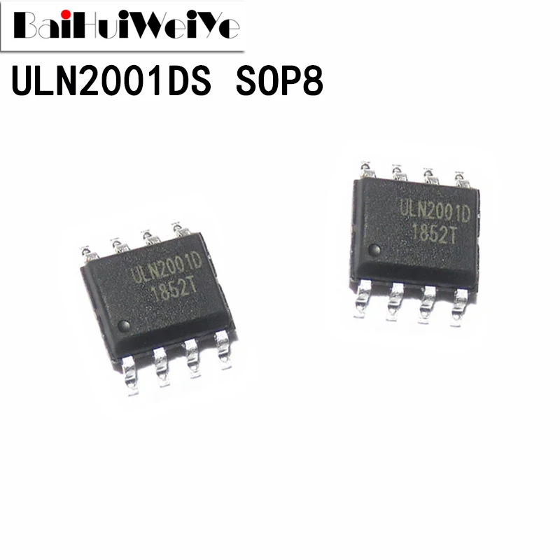 

10PCS ULN2001 ULN2001D ULN2001DS 2001D 2001 SOP-8 SMD SOP8 New Original Good Quality Chipset Three-Channel Relay Driver IC
