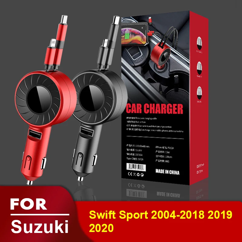 

USB Type C Car Charger for iPhone Android HUAWEI HONOR Xiaomi POCO Redmi Samsung Galaxy Realme for Suzuki Swift Sport 2004-2020