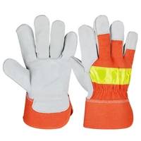 brand shockproof work gloves soft microfiber winter warm thick anti impact gloves security neutral orange mitten