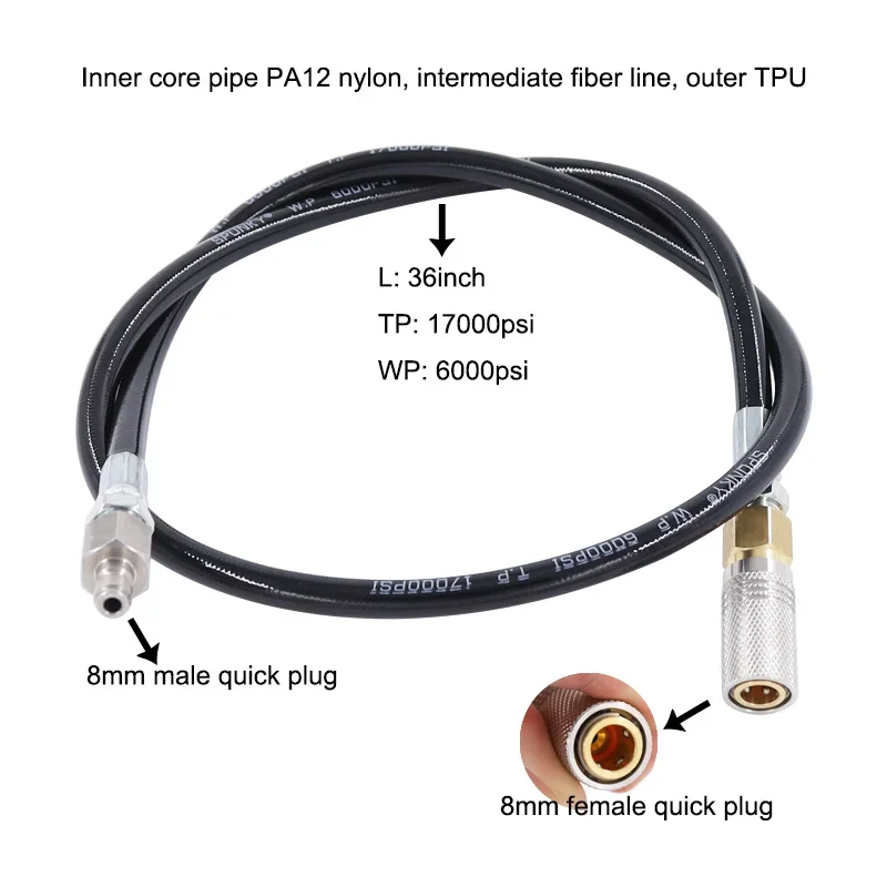Наполняющий шланг высокого давления 300Bar 4500psi система зарядки с быстроразъемным