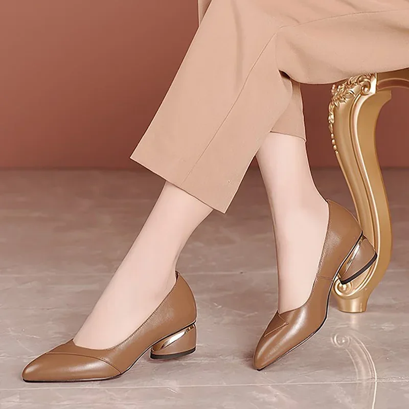

Women Shoes 2023 Spring and Autumn New Style Pointed Versatile Women's Single Shoes high heels