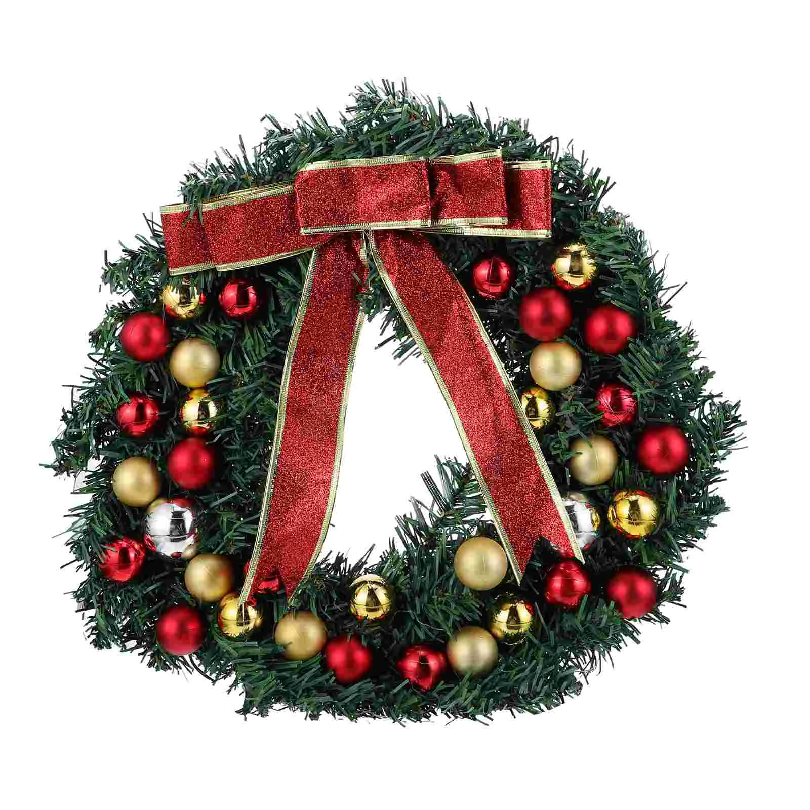1pc Christmas Garland Artificial Decorative Bowknot Xmas Pendant Christmas Wreath