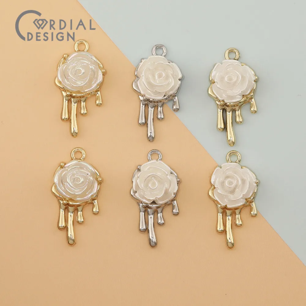 

Изготовление ювелирных изделий своими руками Cordial Design 12*24 мм 50 шт./розовый цветок/Аксессуары для ювелирных изделий/ручная работа/жемчужная подвеска/Ювелирная фурнитура и компоненты