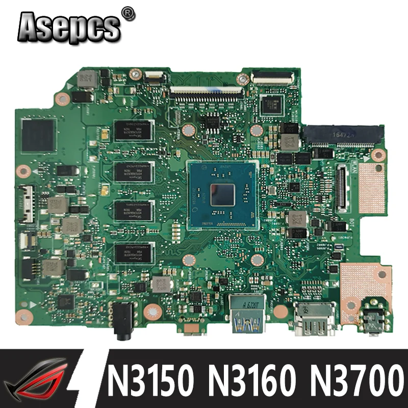 

E403SA original MainBoard w/ 4GB RAM N3050 N3060 N3150 N3160 N3700 N3710 CPU 64G 128G for ASUS E403SA E403S Laptop Motherboard