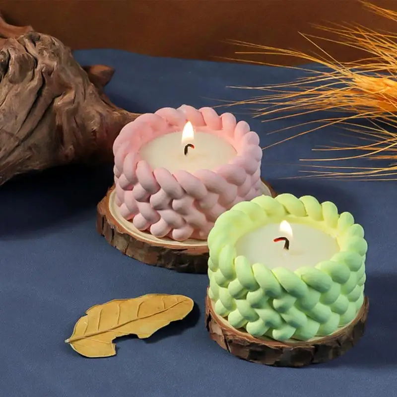 do świec silikonowych Sznurek 3D Making Home Display Decor Crafts Форми для подсвечників Силіконова форма