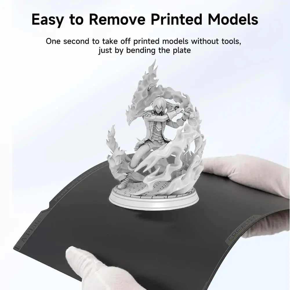 Creality K1 Max Build Plate PEI Bed Kit Гладкая съемная магнитная гибкая пружинная поверхность