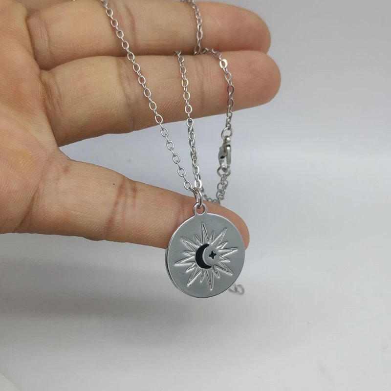 Минималистичное затмение ролевая игра Аяна Луна звезда круглый кулон ожерелье