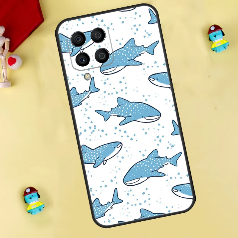 Чехол с изображением Кита и акул для Samsung Galaxy M11 M12 M13 M14 M20 M21 M23 M31 M33 M53 M54 M51 M31s M32 M52