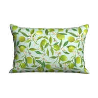 2022 popular plush home pillowcase soft and comfortable mint green cyan lemon flower hidden zipper hotel 20x30inc