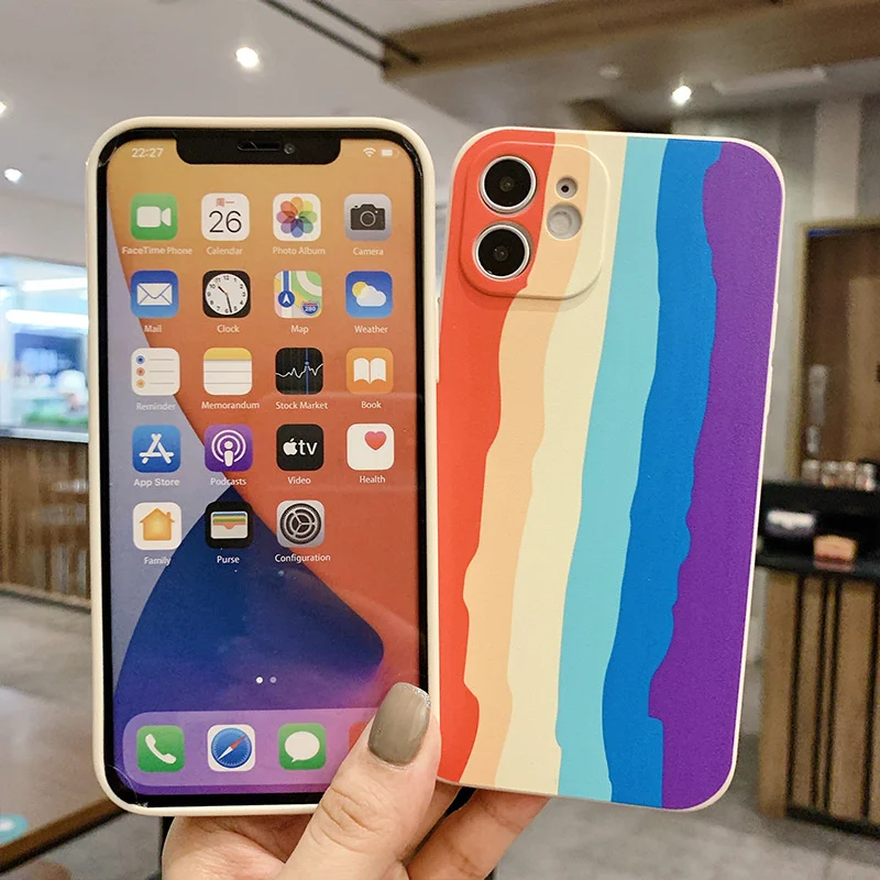 Чехол для телефона с радужным рисунком Iphone 6 Plus чехол 11 Pro прямыми краями 7 8 XR