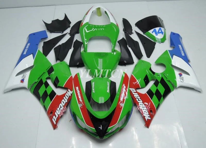 

4Gifts New ABS Fairings Kits Fit For Kawasaki Ninja ZX-6R ZX6R 636 2005 2006 05 06 Bodywork Set Green Red