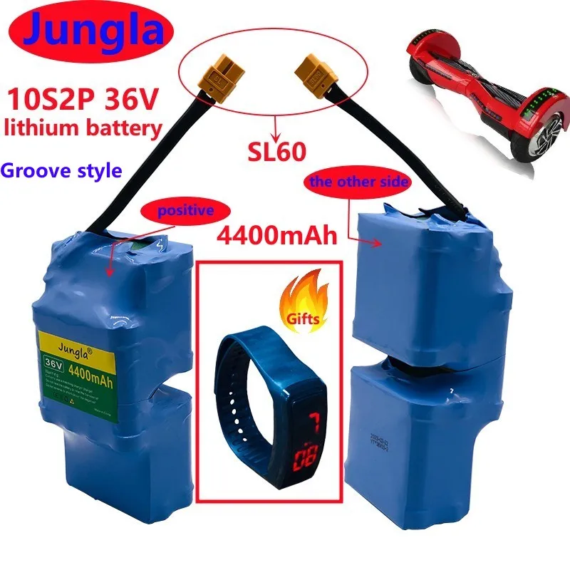 

Balanced car battery 10S2P36V4400mAh grooved universal series dream dual wheel twist driving 42V lithium battery pack