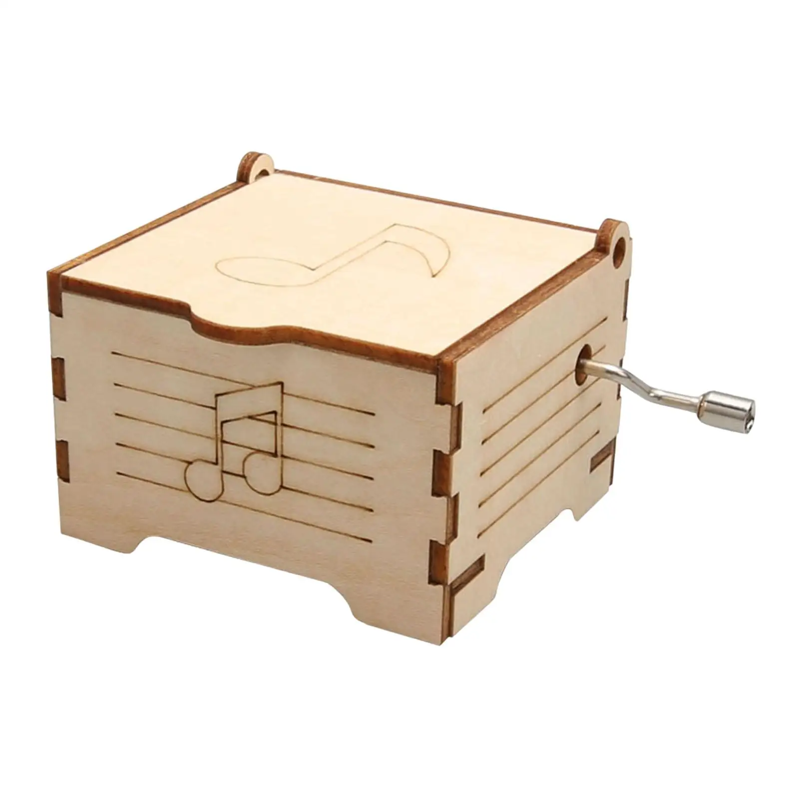 

DIY Wooden Puzzle Music Box Kit Teaching Aid Accessories Handcrank Music Box toy Wooden Models for Adults Children