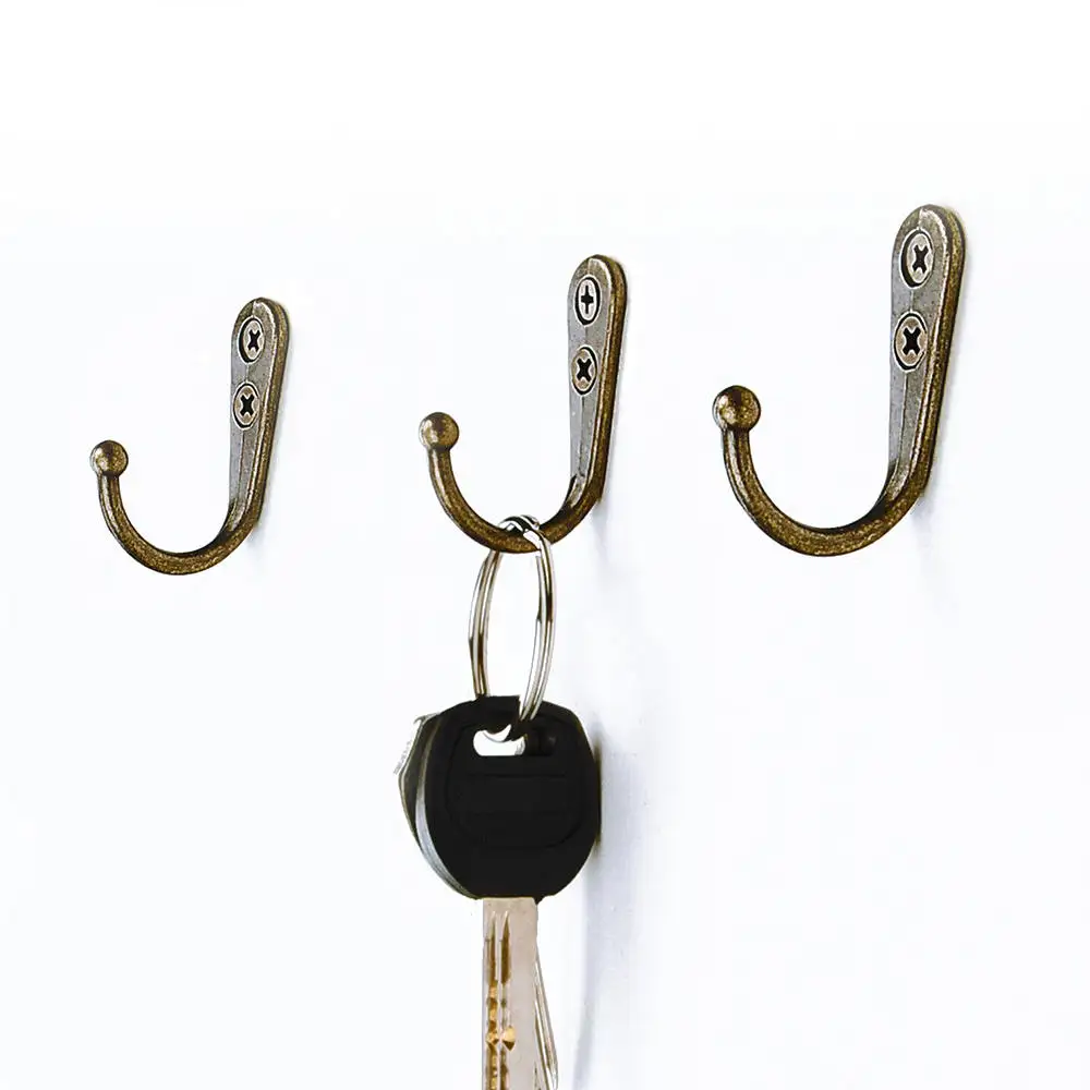 

20pcs Wall Mounted Hook Single Robe Coat Hat Holder Key Hanger With 40 Pieces Screws Home Storage Hook Organize key holder wall