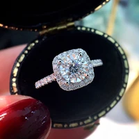 new gorgeous round cz rings for women simple and elegant bridal wedding engagement ring top quality timeless style jewelry