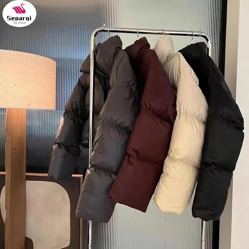 

Парка женская черная приталенная в Корейском стиле, Модный укороченный пиджак с плотными теплыми простыми шортами, уличная одежда, шикарная куртка, на зиму