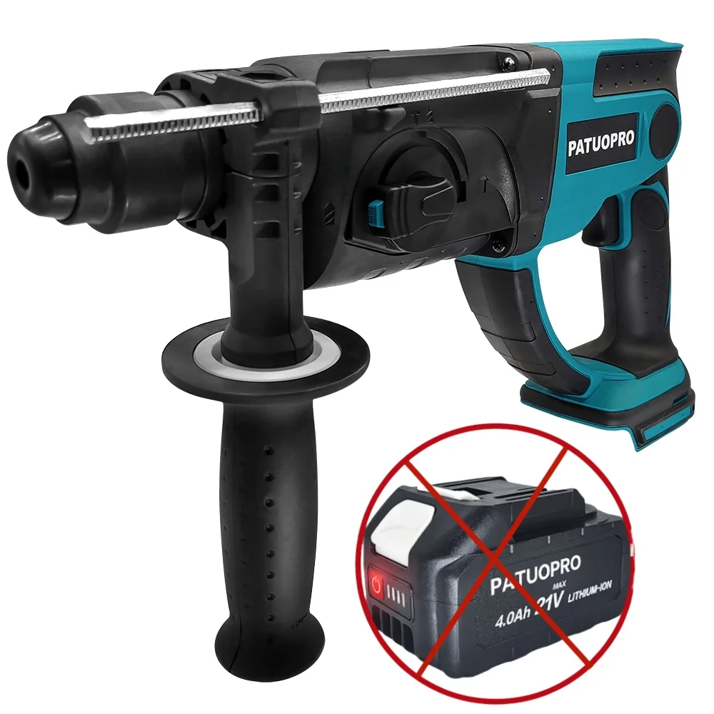 

28 мм бесщеточная перфораторная дрель SDS-PLUS 3 функции сверхмощная ударная дрель с переменной скоростью долота для батареи Makita 18 В